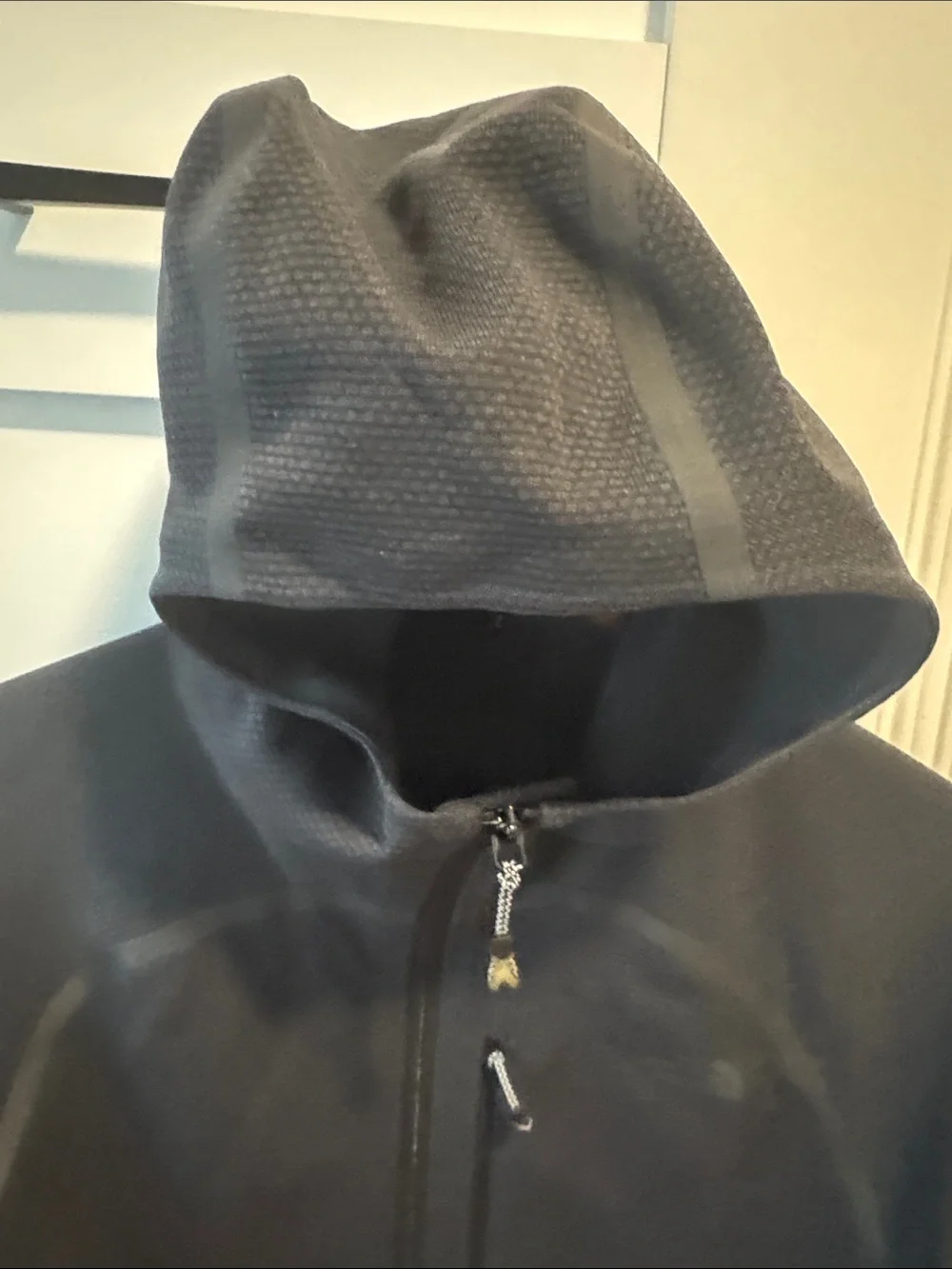 Men's North Face Summit Series Radish Hooded Hard Face Fleece- Dark Gray